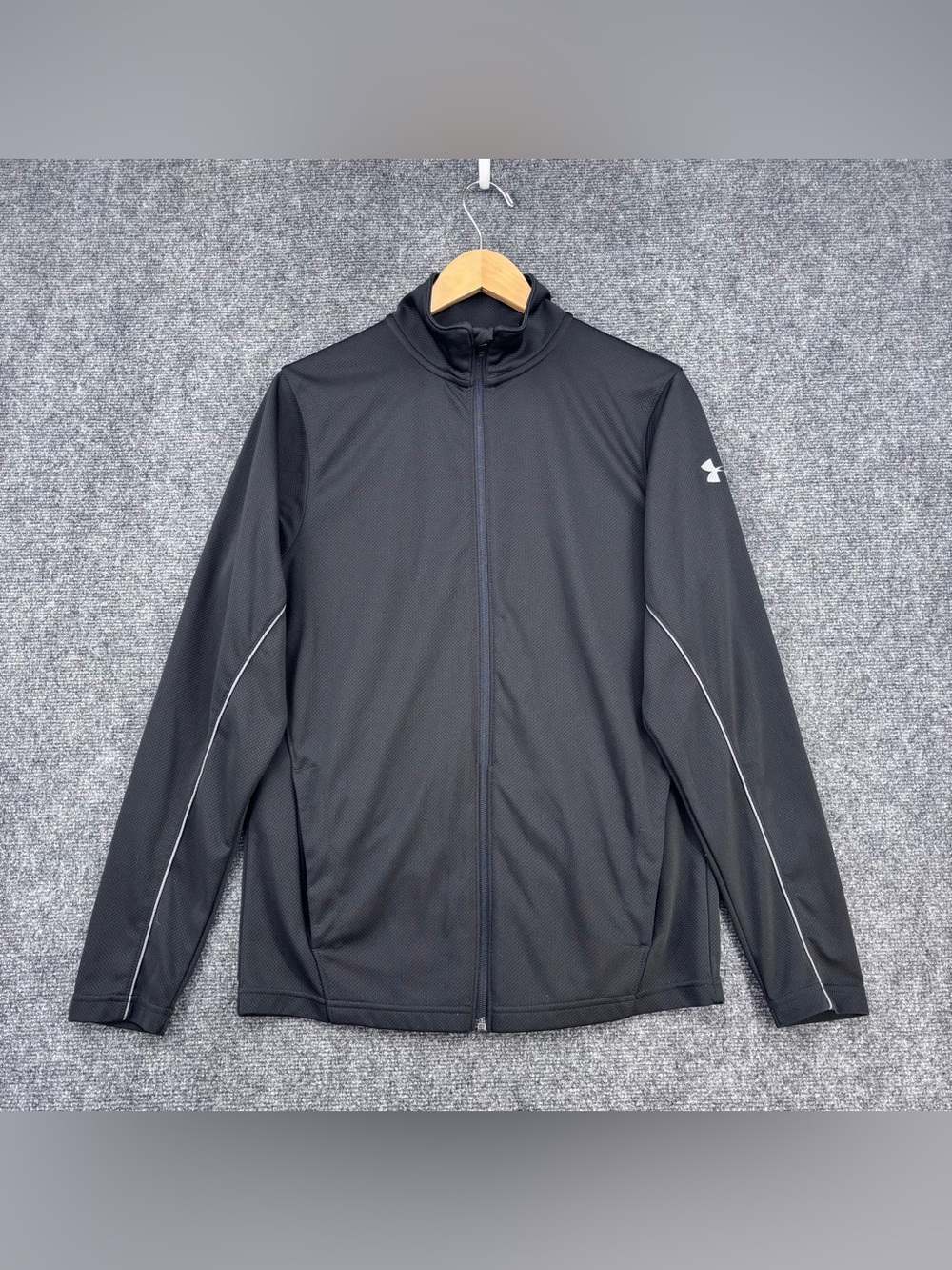 Under Armour Black Flex Warm Up Full Zip Jacket Men’s S Athleisure